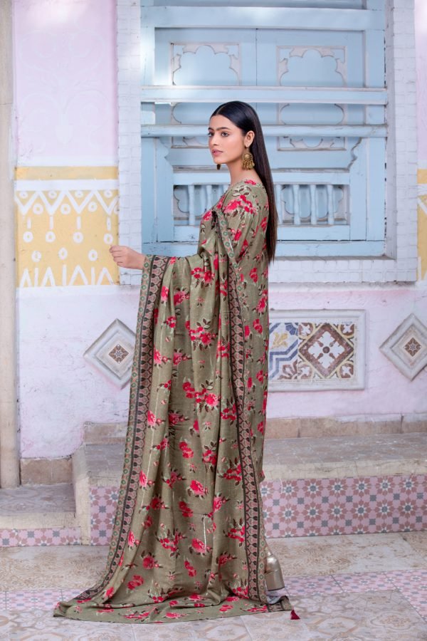 Tawakkal Fabrics 3 Piece Stitched Digital Printed Staple Lorex Slub Suit D-8234