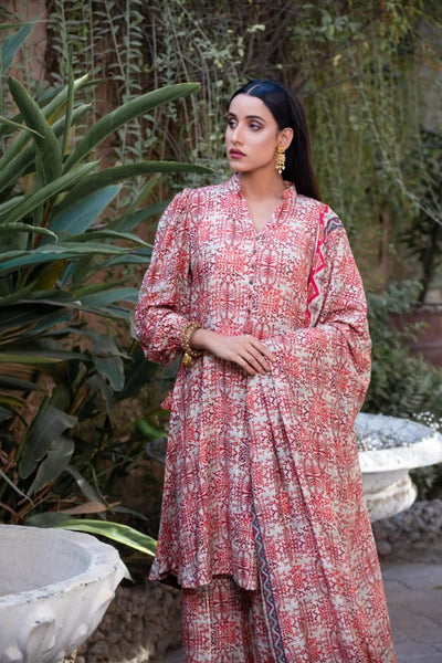 Tawakkal Fabrics 3 Piece Stitched Digital Printed Staple Lorex Slub Suit D-8236