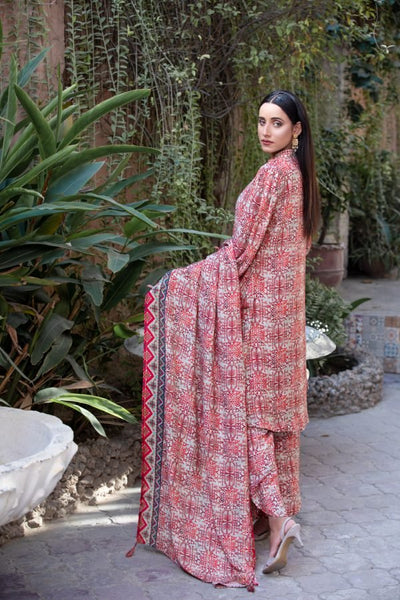 Tawakkal Fabrics 3 Piece Stitched Digital Printed Staple Lorex Slub Suit D-8236