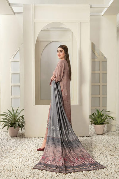 Tawakkal Fabrics 3 Piece Stitched Digital Printed Broshia Staple Suit D-8280