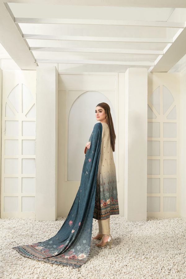 Tawakkal Fabrics 3 Piece Stitched Digital Printed Broshia Staple Suit D-8283