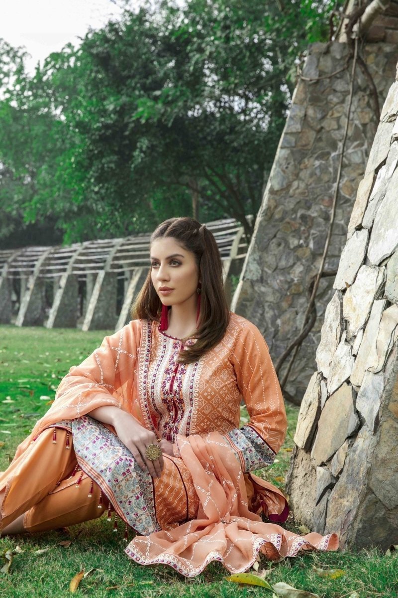 Tawakkal Fabrics Dalliance of Dreams 3 Piece Stitched Suit D-9001-B