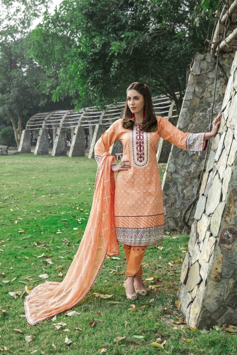 Tawakkal Fabrics Dalliance of Dreams 3 Piece Stitched Suit D-9001-B