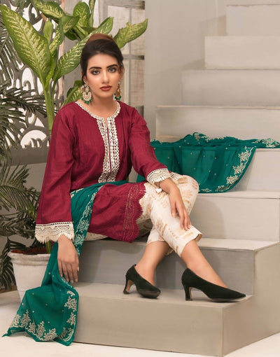 Ready to wear Aria Grip silk 3 Piece Dress D-9049