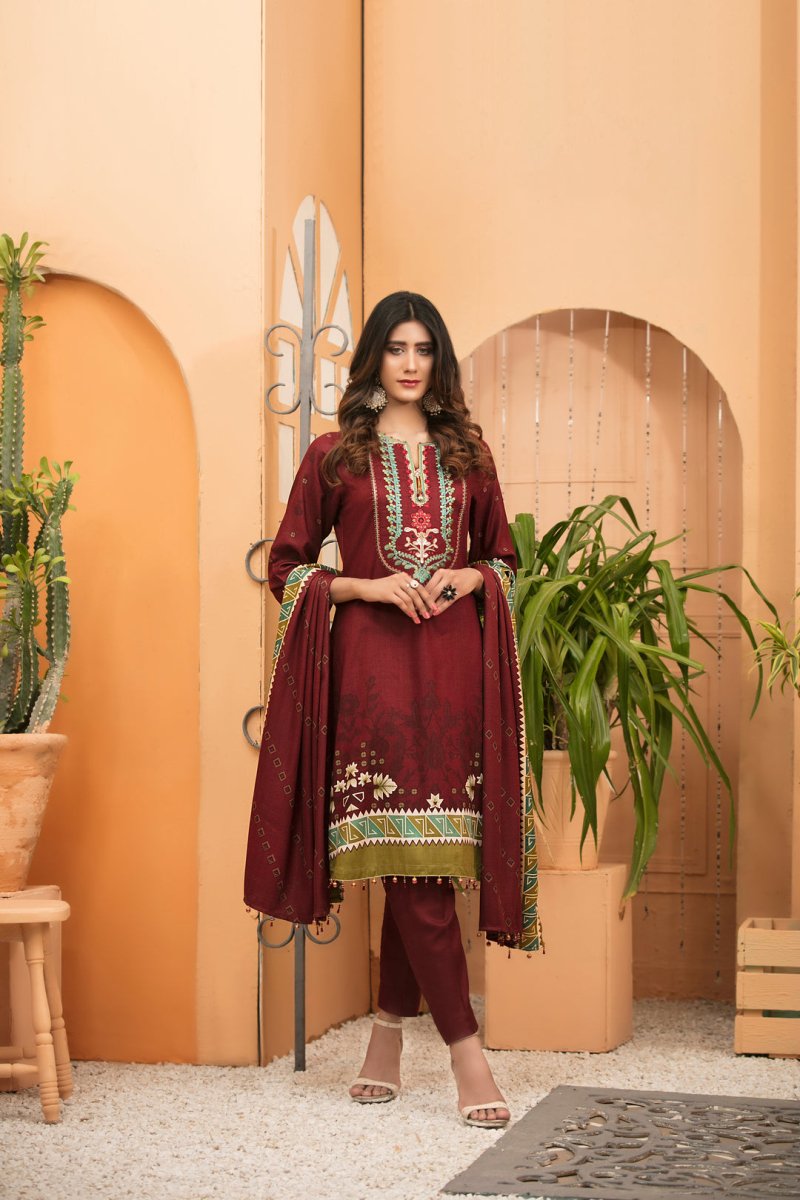Ready to Wear Tawakkal An Ode to Winter 3 Piece Suit D-9529-B