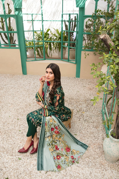 Tawakkal Fabrics 3 Piece Stitched Attractive & Elegant Lawn Suit D 6525-B