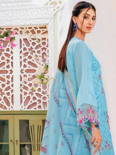Gul Ahmed 3PC Embroidered Cotton Unstitched Suit DB-32011
