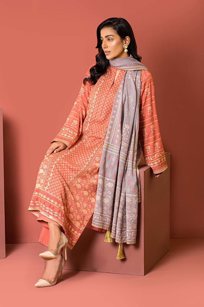 Lakhany 3 Piece Stitched Dareechay Embroidered Suit LSM-3010