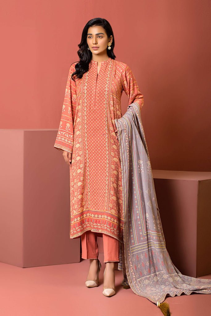 Lakhany 3 Piece Stitched Dareechay Embroidered Suit LSM-3010