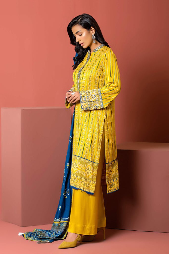 Lakhany 3 Piece Stitched Dareechay Embroidered Suit LSM-3012