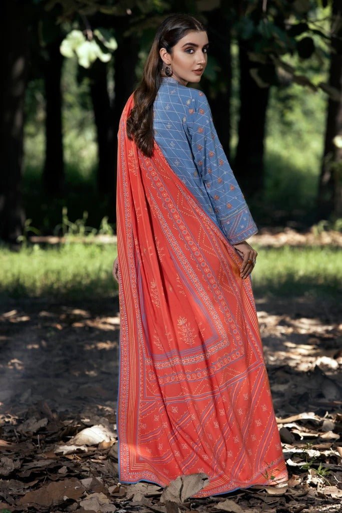 Lakhany 3 Piece Unstitched Embroidered Pashmina Suit DEW-6022-A