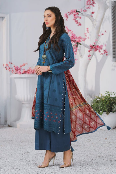 Lakhany 3 Piece Unstitched Spring Embroidered Lawn Suit - EC-2227