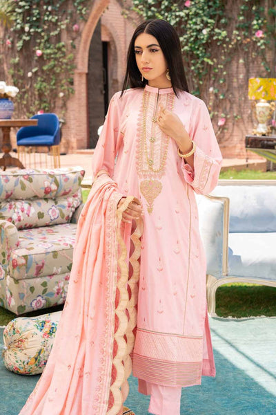 Gul Ahmed 3 PC Stitched Embroidered Lawn Suit with Yarn Dyed Dupatta FE-12004