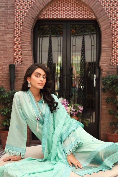 Gul Ahmed 3 PC Unstitched Embroidered Lawn Suit with Cotton Net Dupatta FE-12032