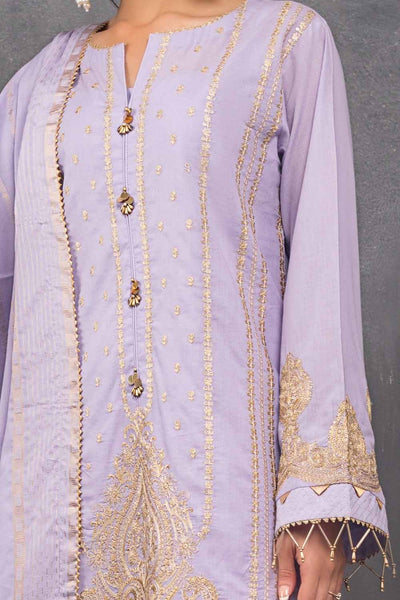 Gul Ahmed Ready To Wear 3 Piece Embroidered Lawn Suit with Jacquard Dupatta FE-12124