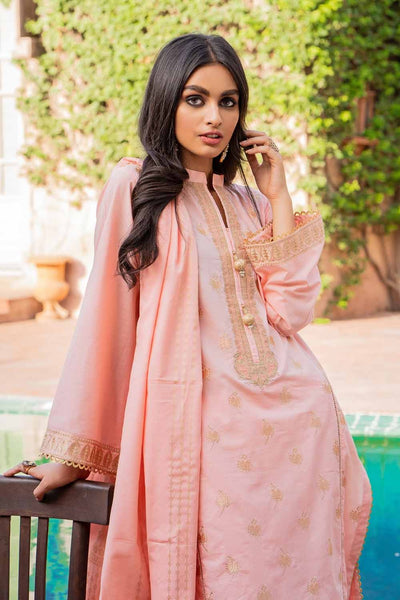 Gul Ahmed Ready To Wear 3 PC Embroidered Lawn Suit with Jacquard Dupatta FE-12125
