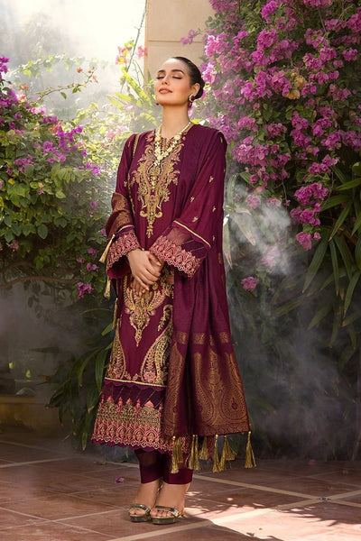 Rang Rasiya 3 Piece Stitched Embroidered Dobby Linen Suit D-06 FREESIAH