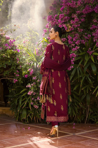 Rang Rasiya 3 Piece Stitched Embroidered Dobby Linen Suit D-06 FREESIAH