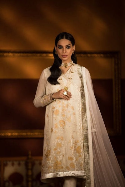 Sapphire 3 Piece Unstitched Embroidered Blend Karandi Fields of Gold - S1-19
