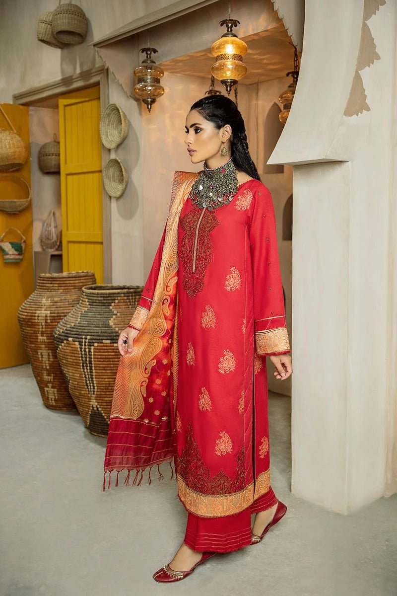 RAAYA Luxury Embroidered Karandi Stitched 3pc Suit RK-D12 GRACE