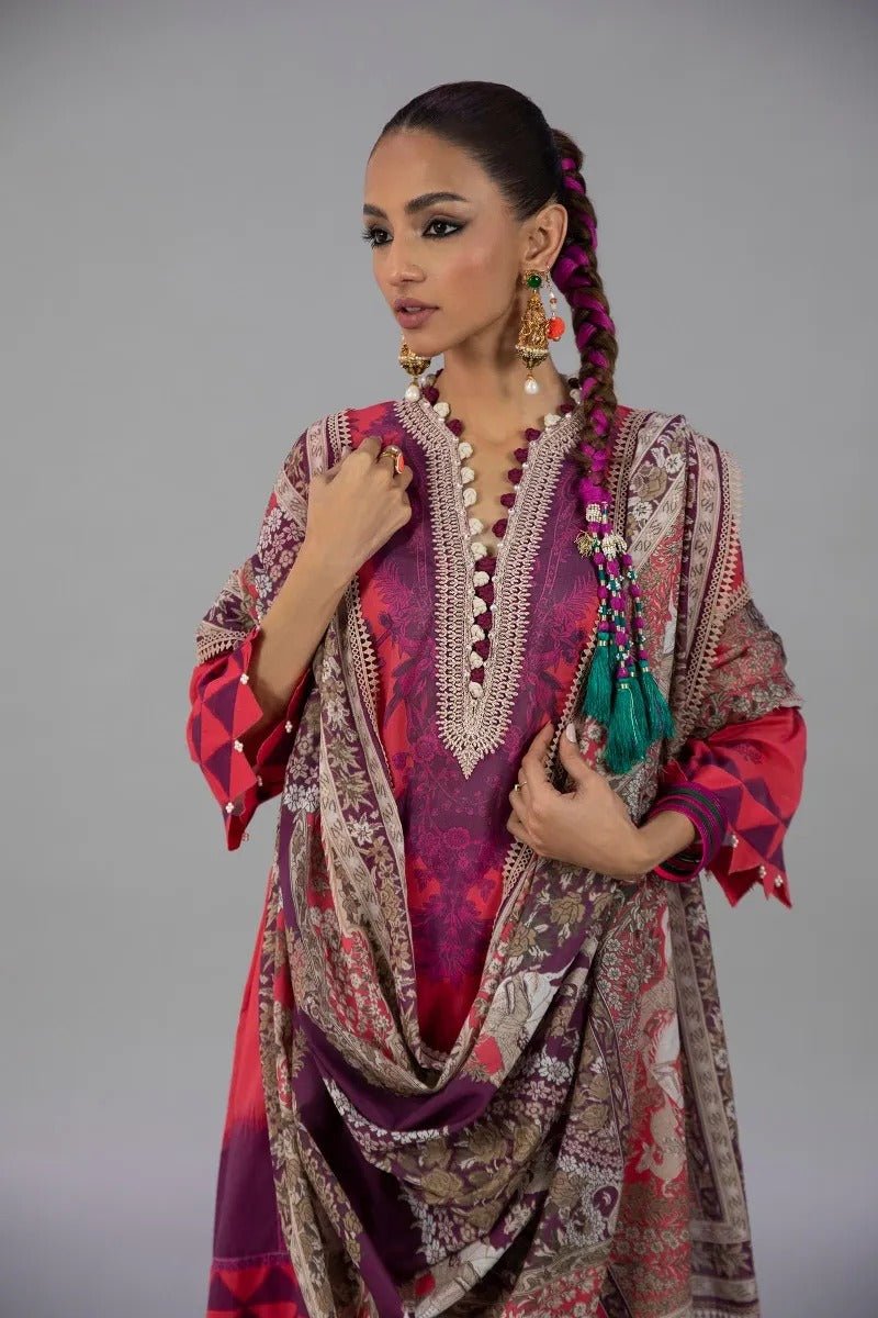 SANA SAFINAZ 2 Piece Unstitched Digital Printed Suit - H221-019B-BG