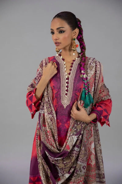 SANA SAFINAZ 2 Piece Unstitched Digital Printed Suit - H221-019B-BG