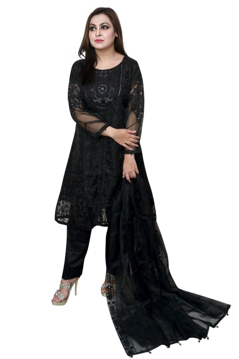 The Ocean 3 Piece Stitched Embroidered Dress SA-015