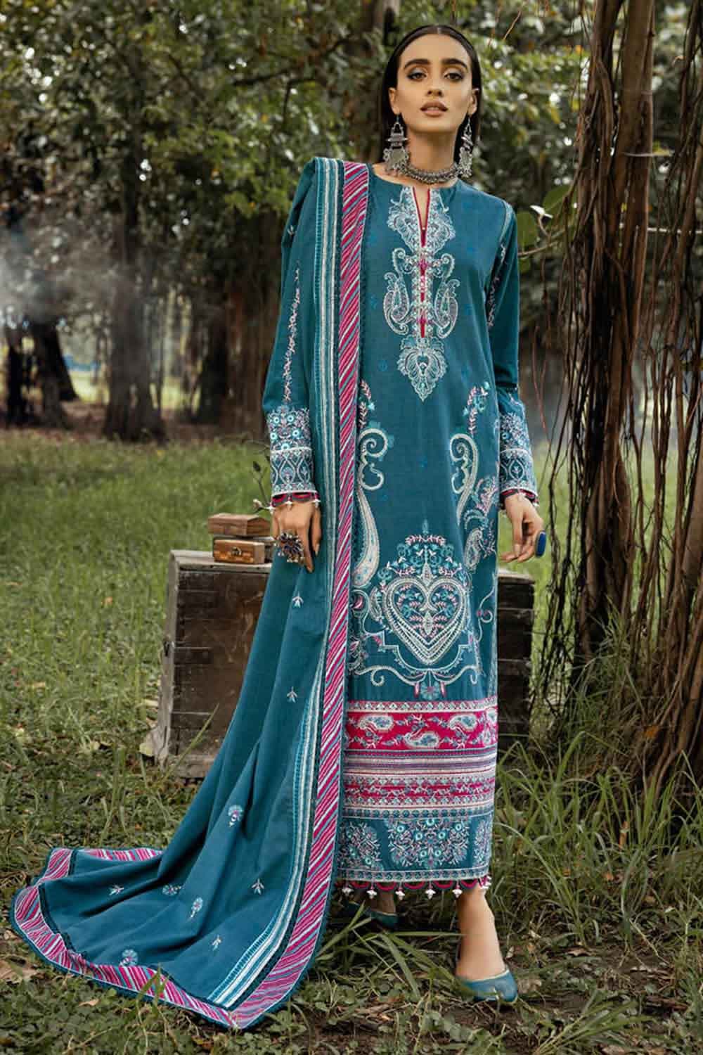 Gul Ahmed 3PC Unstitched Khaddar Suit K-22055