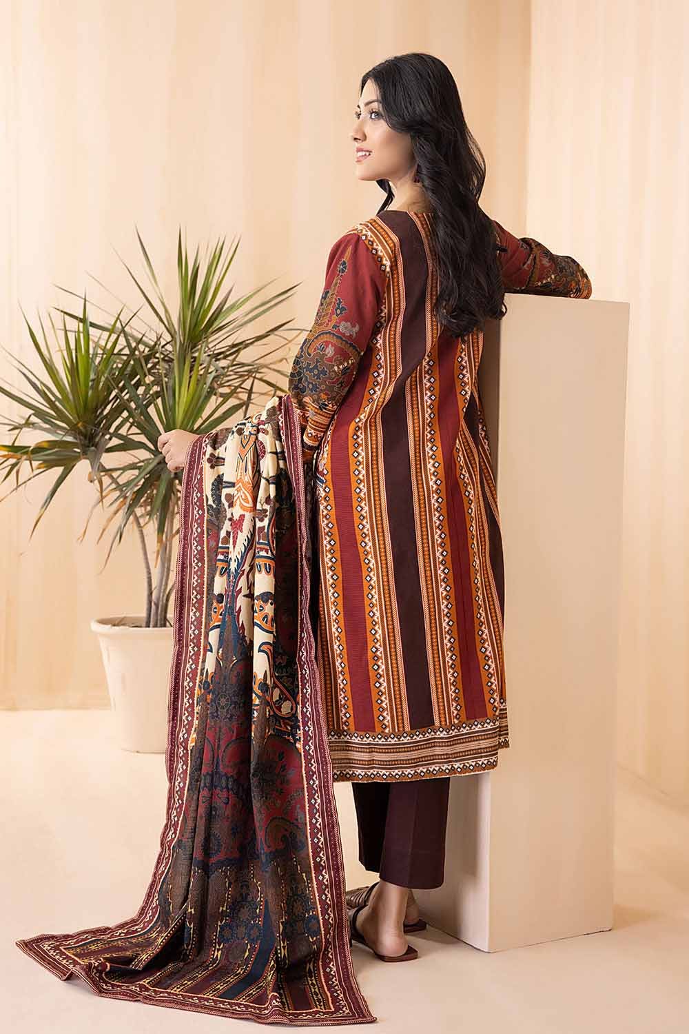 Gul Ahmed 3PC Khaddar Stitched Digital Printed Suit K-22066