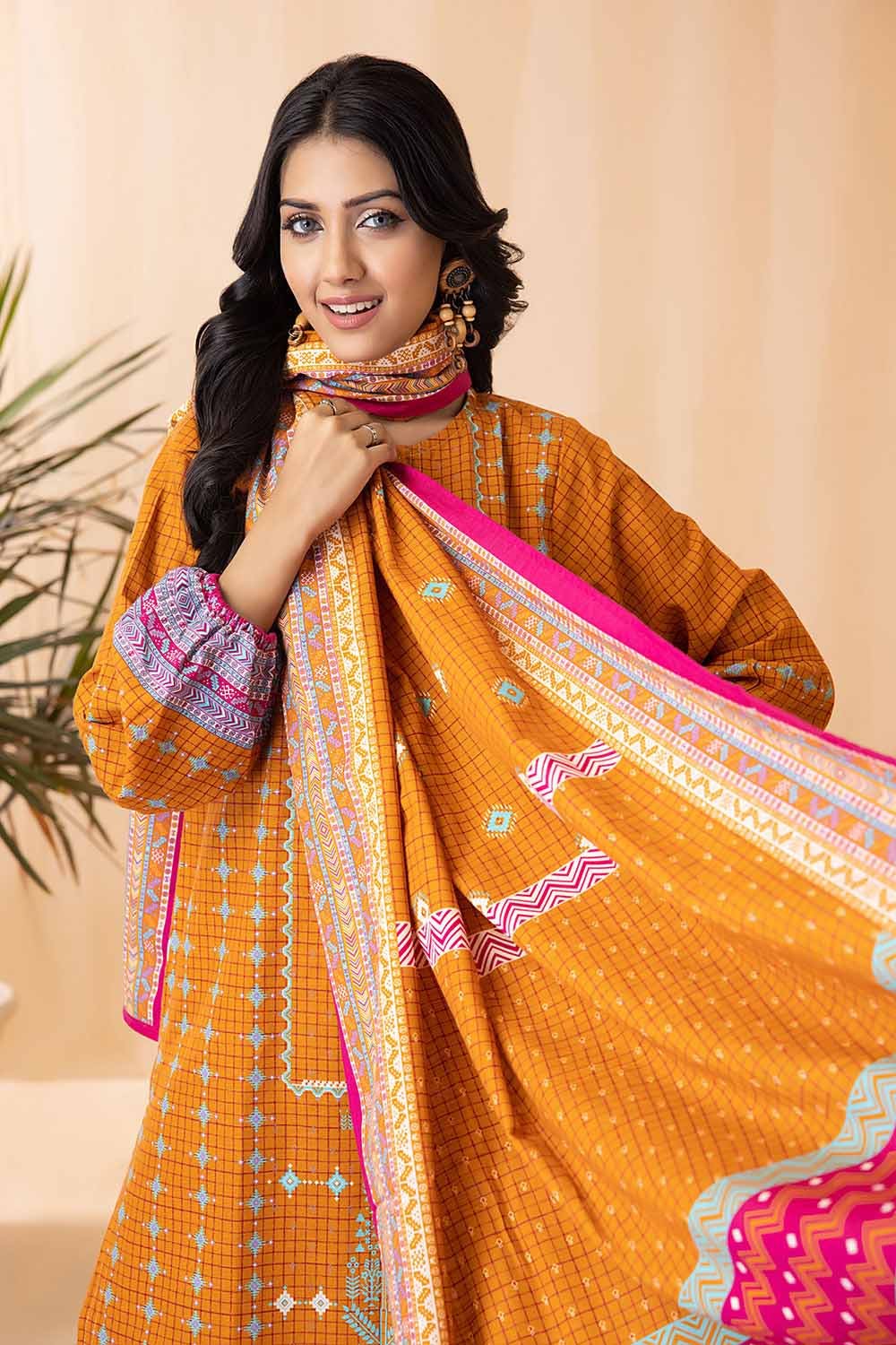 Gul Ahmed 3PC Khaddar Stitched Printed Suit K-22069 A