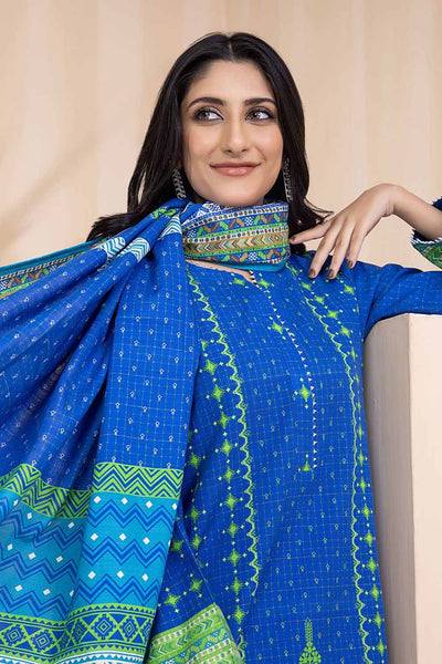 Gul Ahmed 3PC Khaddar Stitched Printed Suit K-22069 B