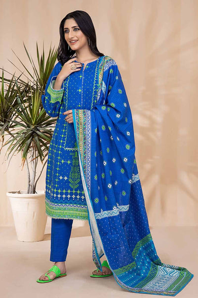 Gul Ahmed 3PC Khaddar Stitched Printed Suit K-22069 B