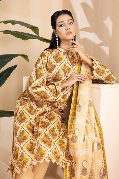 Gul Ahmed 3PC Khaddar Stitched Printed Suit K-22079 B