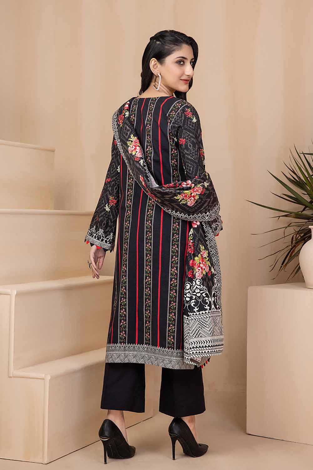 Gul Ahmed 3PC Khaddar Stitched Digital Printed Suit K-22088