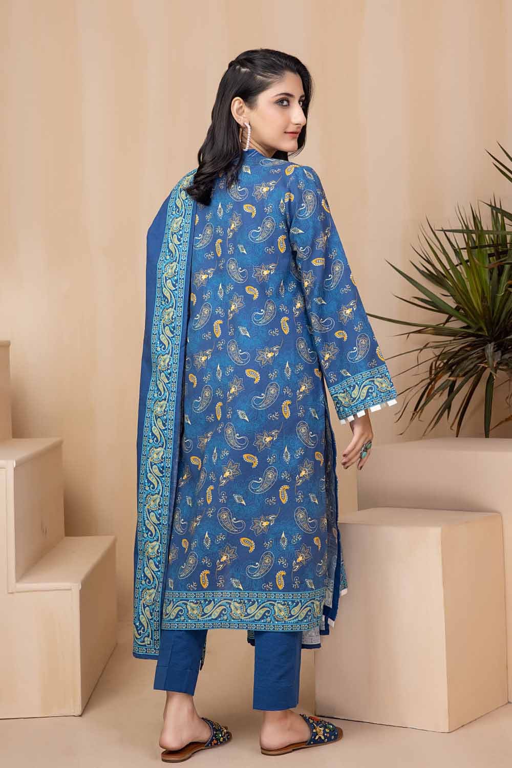 Gul Ahmed 3PC Khaddar Stitched Printed Suit K-22092 A