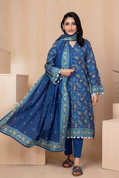 Gul Ahmed 3PC Khaddar Stitched Printed Suit K-22092 A
