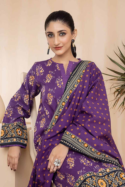 Gul Ahmed 3PC Khaddar Stitched Printed Suit K-22095 B
