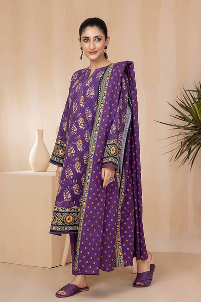 Gul Ahmed 3PC Khaddar Stitched Printed Suit K-22095 B