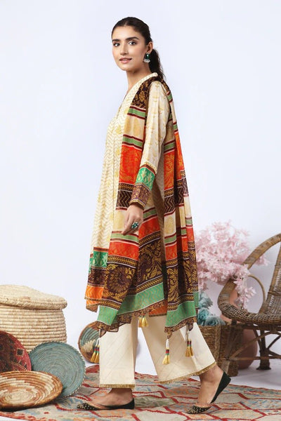 Lakhany 3 Piece Unstitched Summer Embroidered Lawn Suit - KEC-2214