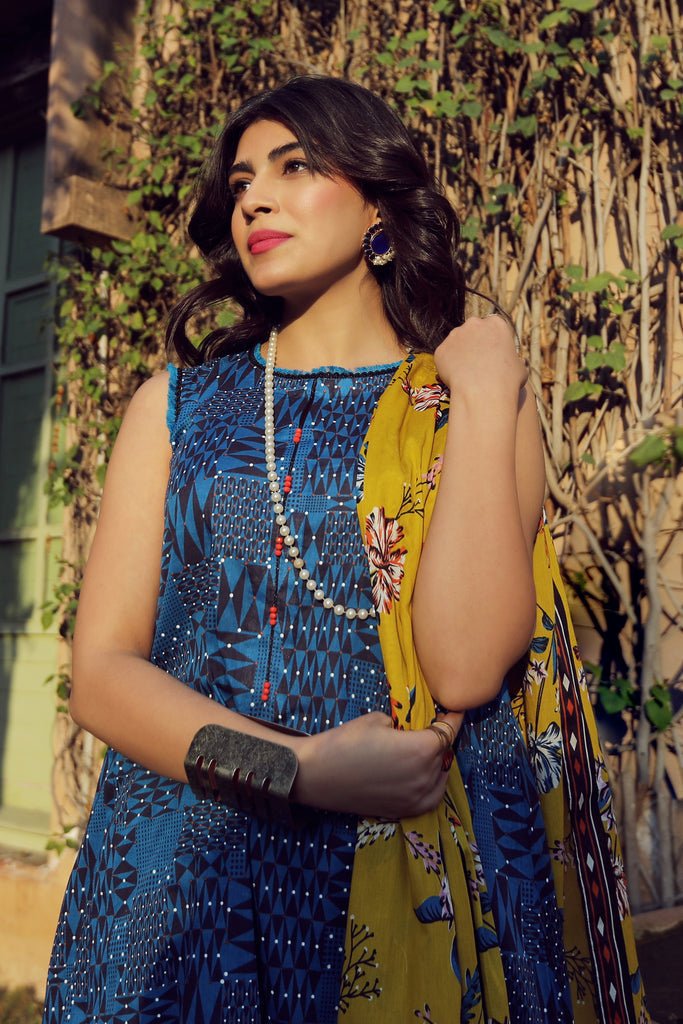 Lakhany 3 Piece Unstitched Komal Printed Lawn Suit - KP-2022-B