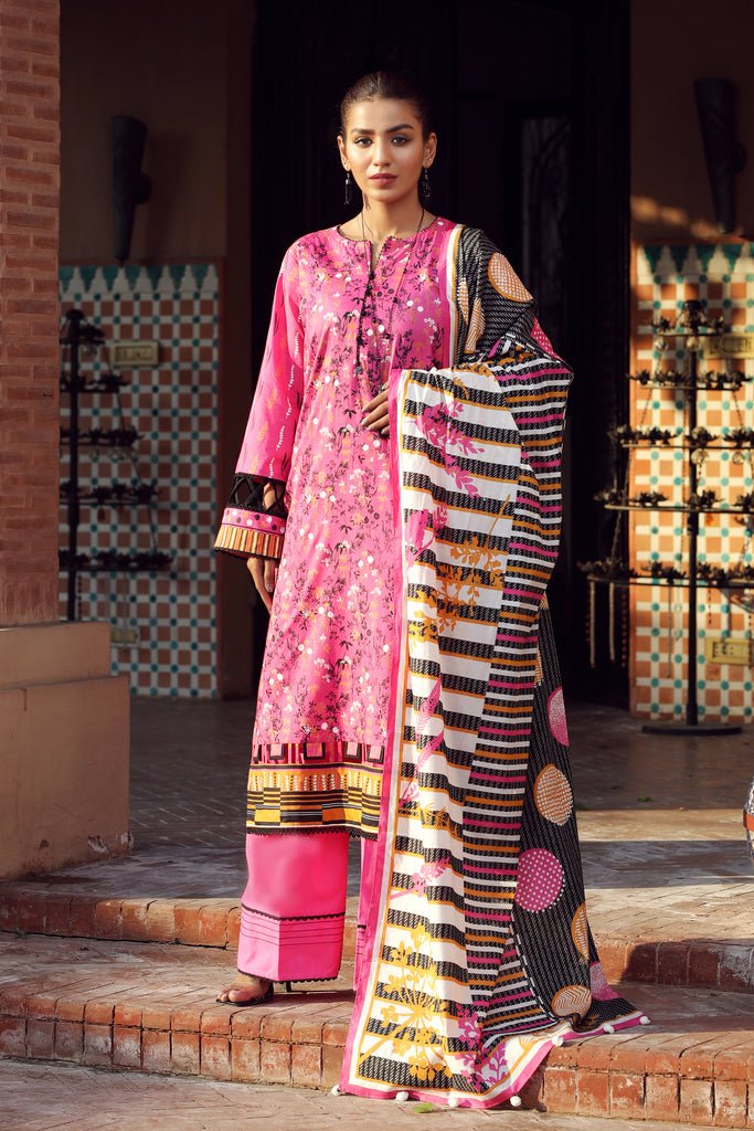 Lakhany 3 Piece Unstitched Komal Printed Lawn Suit - KP-2024-B