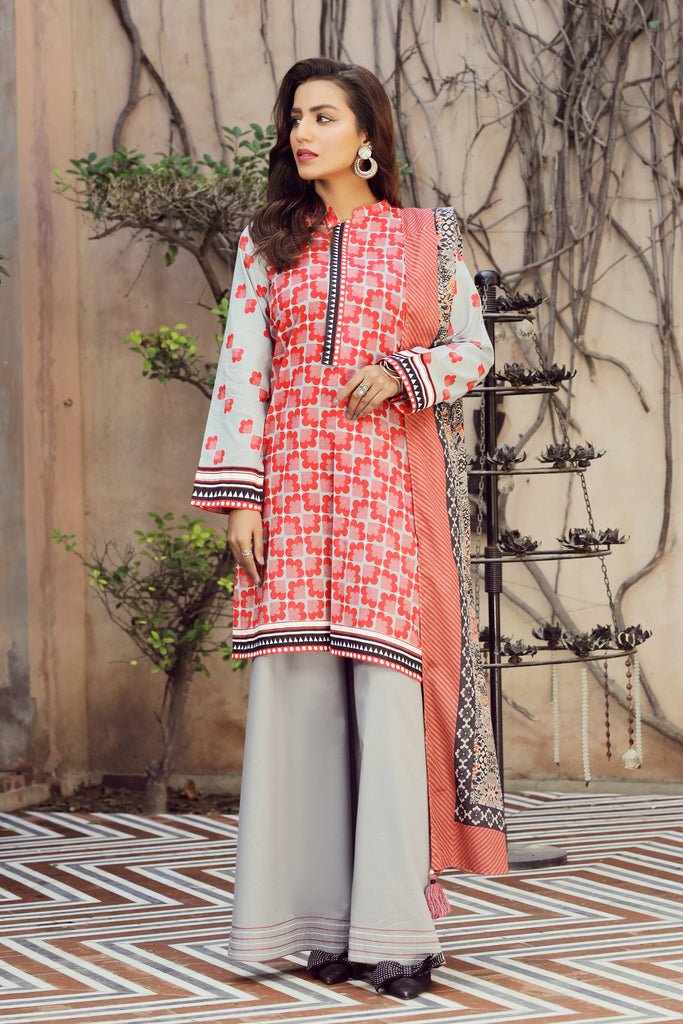 Lakhany 3 Piece Unstitched Komal Printed Lawn Suit - KP-2031-A