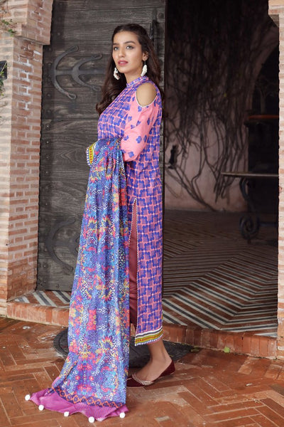 Lakhany 3 Piece Unstitched Komal Printed Lawn Suit - KP-2031-B