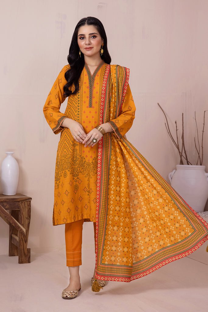 Lakhany 3 Piece Stitched Khaddar Prints Suit LSM-2955