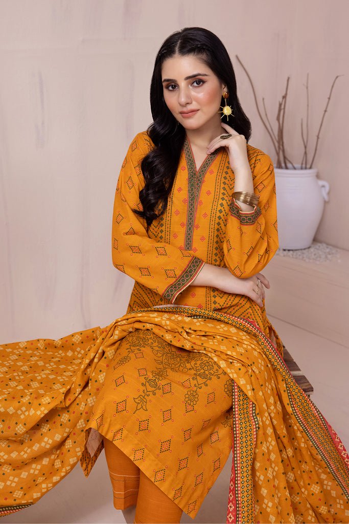 Lakhany 3 Piece Stitched Khaddar Prints Suit LSM-2955