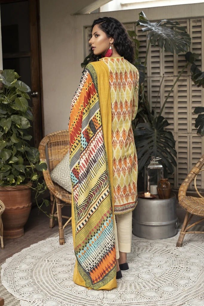 Lakhany 3 Piece Unstitched Printed Soft Khaddar Suit KPW-502