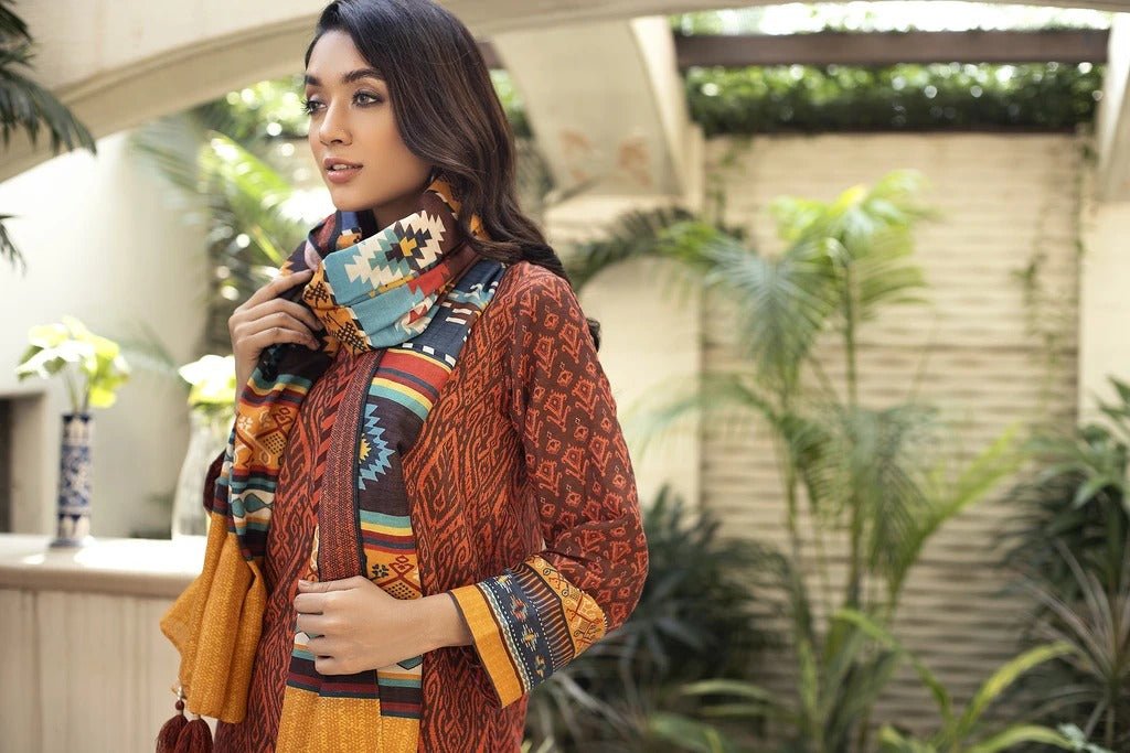 Lakhany 3 Piece Unstitched Printed Soft Khaddar Suit KPW-505