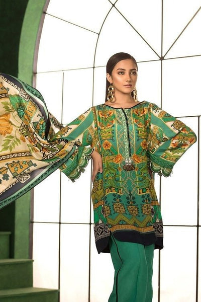 Sapphire 3 Piece Unstitched Digital Printed Suit Koh e Nor