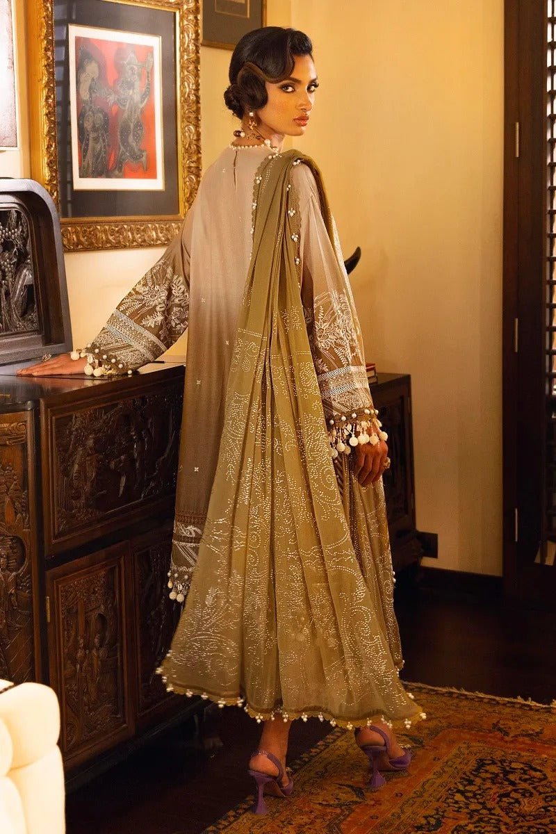 SANA SAFINAZ 3 Piece Unstitched Digital Printed & Embroidered Suit - L221-001B-CX