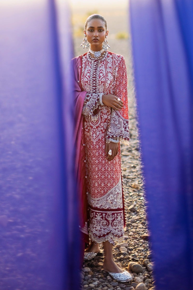 SANA SAFINAZ 3 Piece Unstitched Embroidered Panel (L) On Lawn Suit - L231-009A-CL